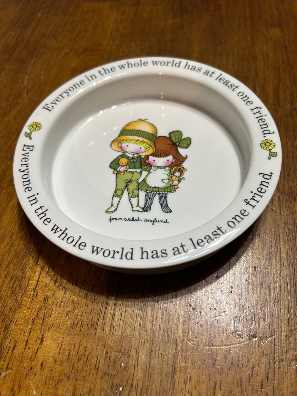Joan Walsh Anglund Antique White Friendship Decorative Plate